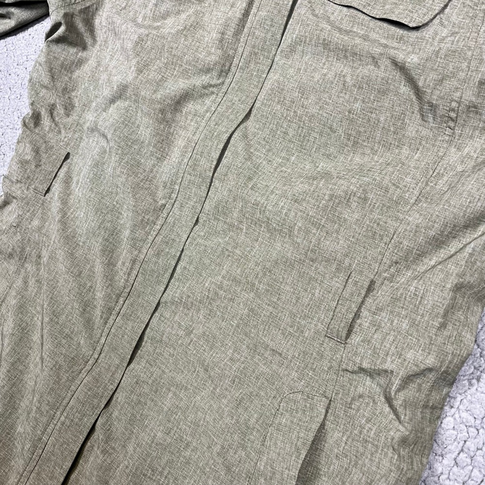 REI Womens Hooded Rain Parka Jacket Green Longline Trench Coat Size L RN37249 - Picture 12 of 12